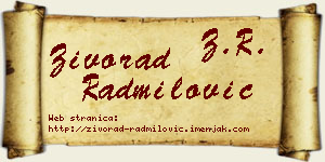 Živorad Radmilović vizit kartica